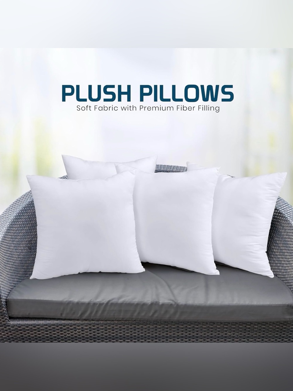 NWT Utopia Bedding Throw Pillows, Decorative 14x14 Pillow Inserts, Set of 4